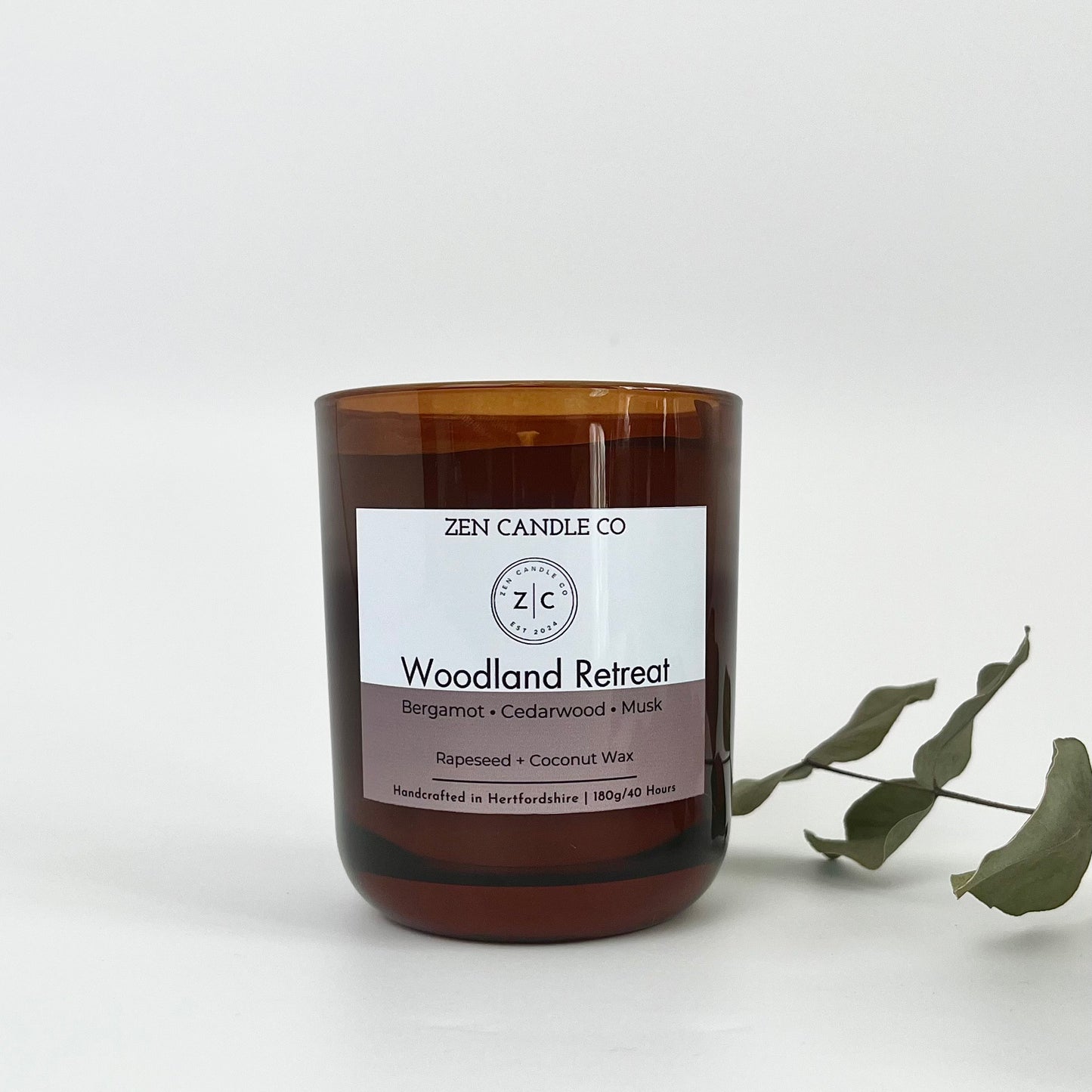 WOODLAND RETREAT SCENTED CANDLE - BERGAMOT CEDARWOOD & MUSK