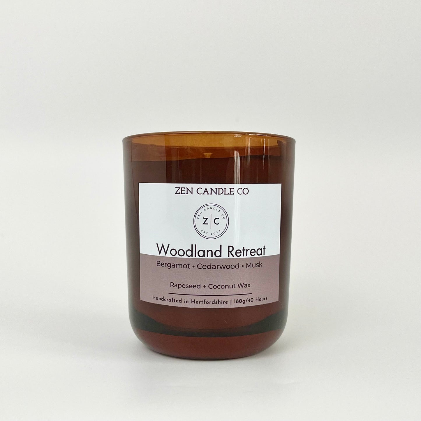 WOODLAND RETREAT SCENTED CANDLE - BERGAMOT CEDARWOOD & MUSK