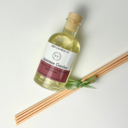 JAPANESE GARDEN REED DIFFUSER - POMEGRANATE APPLE & CHERRY BLOSSOM